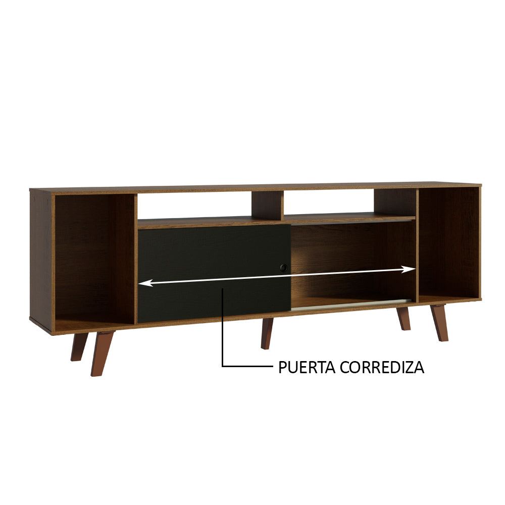 Rack para TV hasta 65 Pulgadas Madesa Cancun con Patas Marrón/Negro