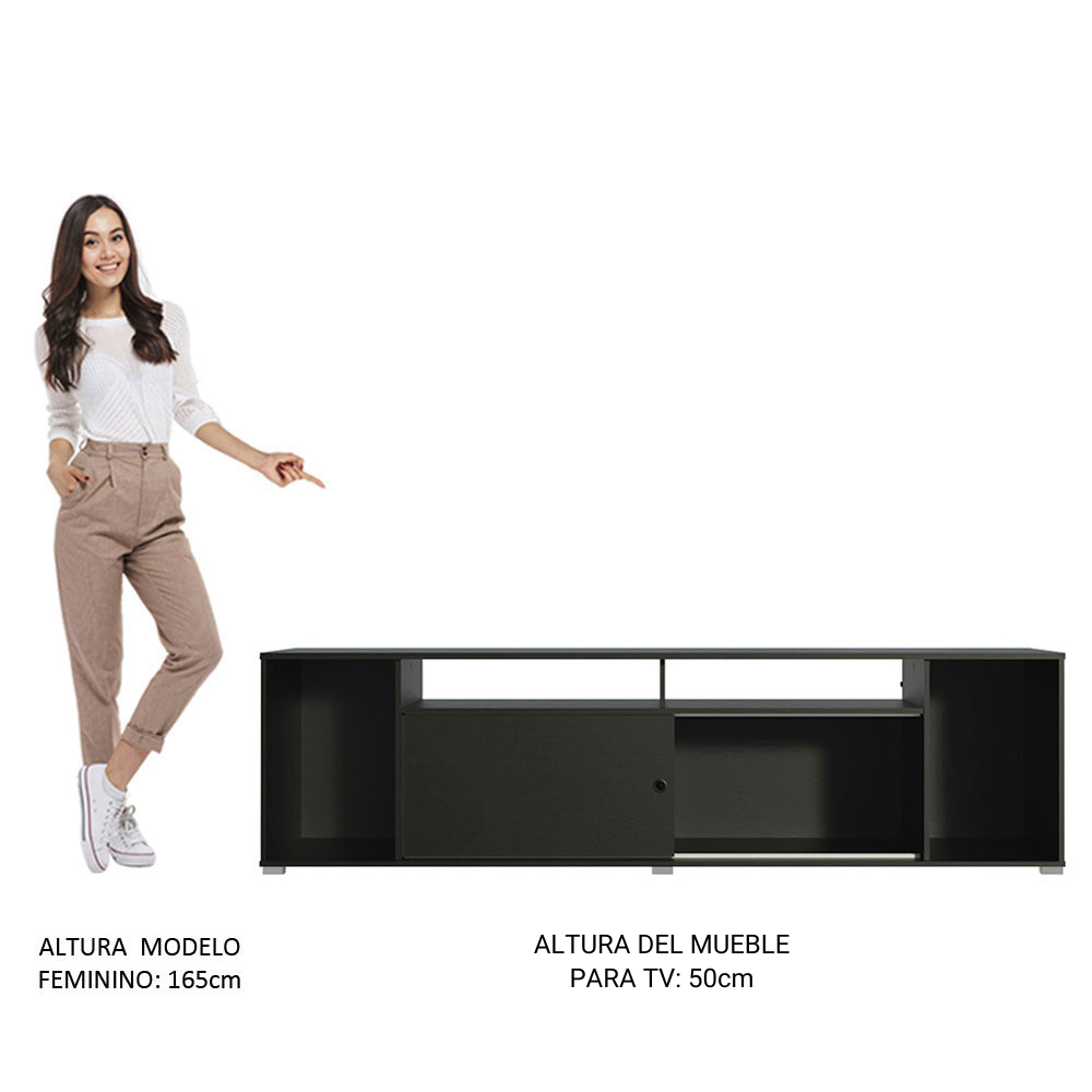Rack para TV hasta 65 Pulgadas Madesa Cancun Negro