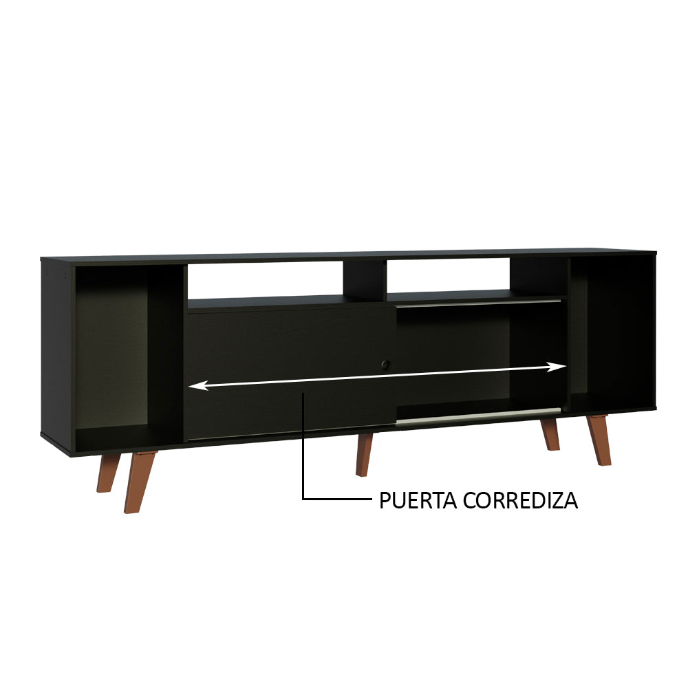 Rack para TV hasta 65 Pulgadas Madesa Cancun con Patas Negro