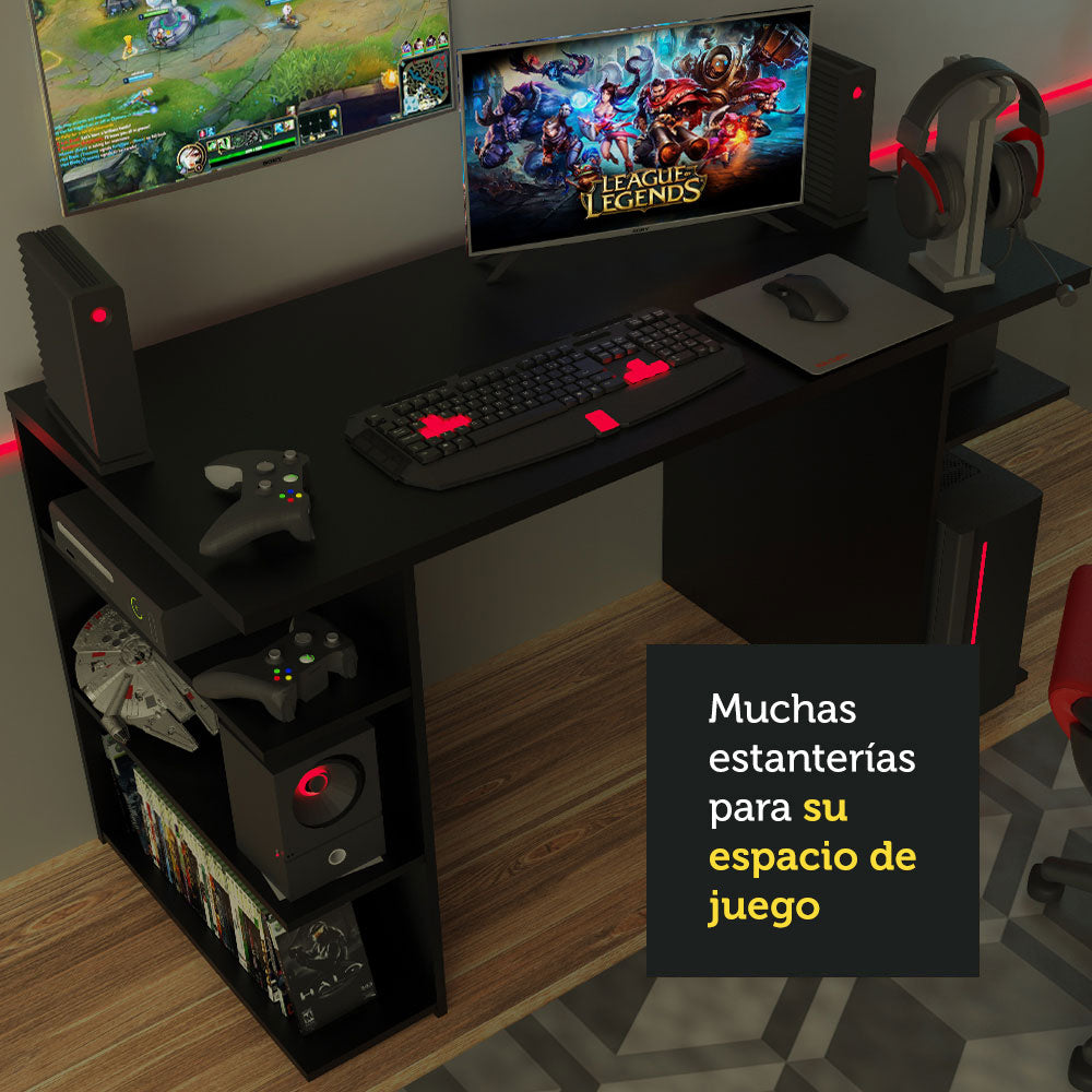Escritorio Gamer para Computadora Negro