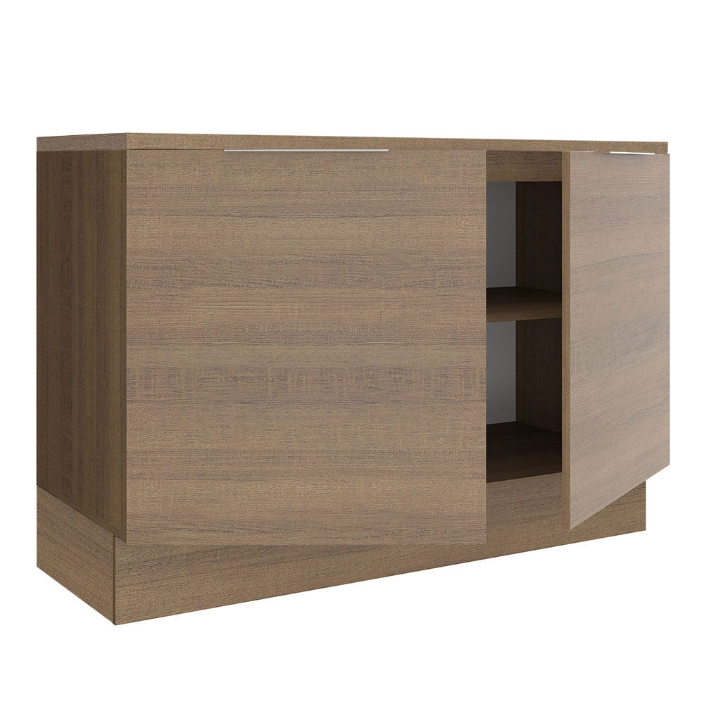 Bajo Mesada Cocina 120 x 60 cm 2 Puertas (Con Mesada) Marrón Stella Madesa