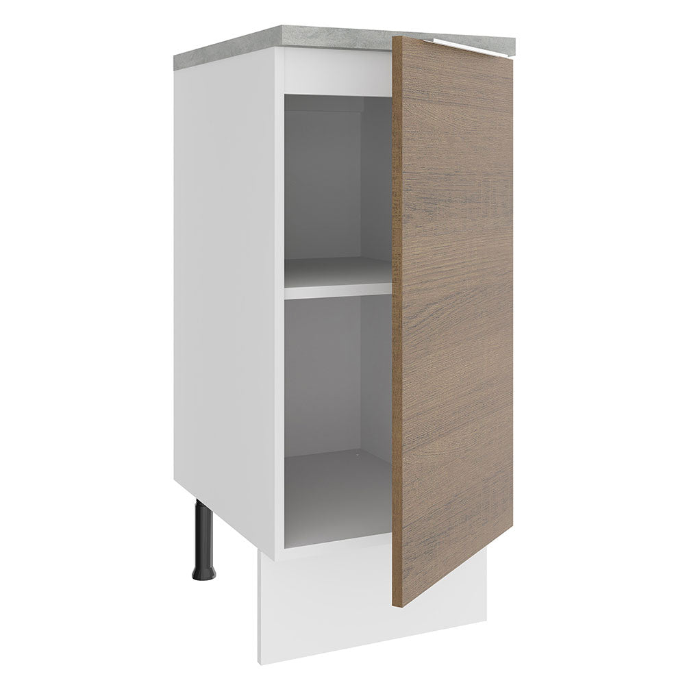 Bajo Mesada Cocina 35 x 60 cm 1 Puerta (Con Mesada) Blanco/Marrón Stella Madesa