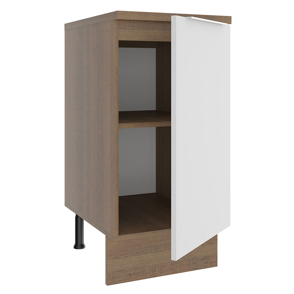 Bajo Mesada Cocina 40 x 60 cm 1 Puerta (Con Mesada) Marrón/Blanco Stella Madesa