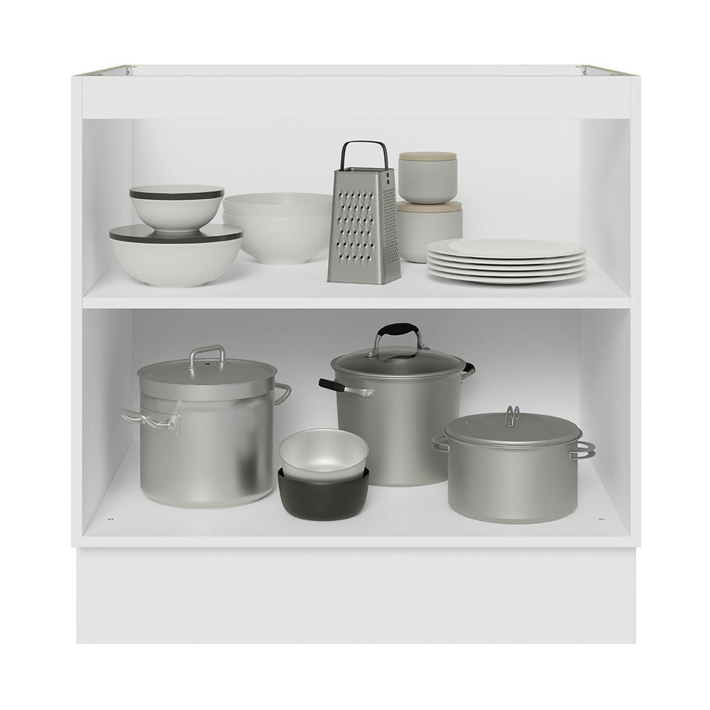 Bajo Mesada Cocina 80 x 60 cm 2 Puertas (Sin Mesada) Blanco Stella Madesa