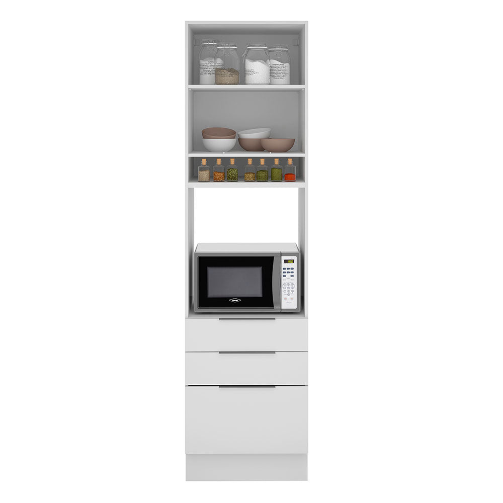 Mueble de Cocina para Horno 60 x 60 cm 1 Puerta 3 Cajones Blanco Stella Madesa
