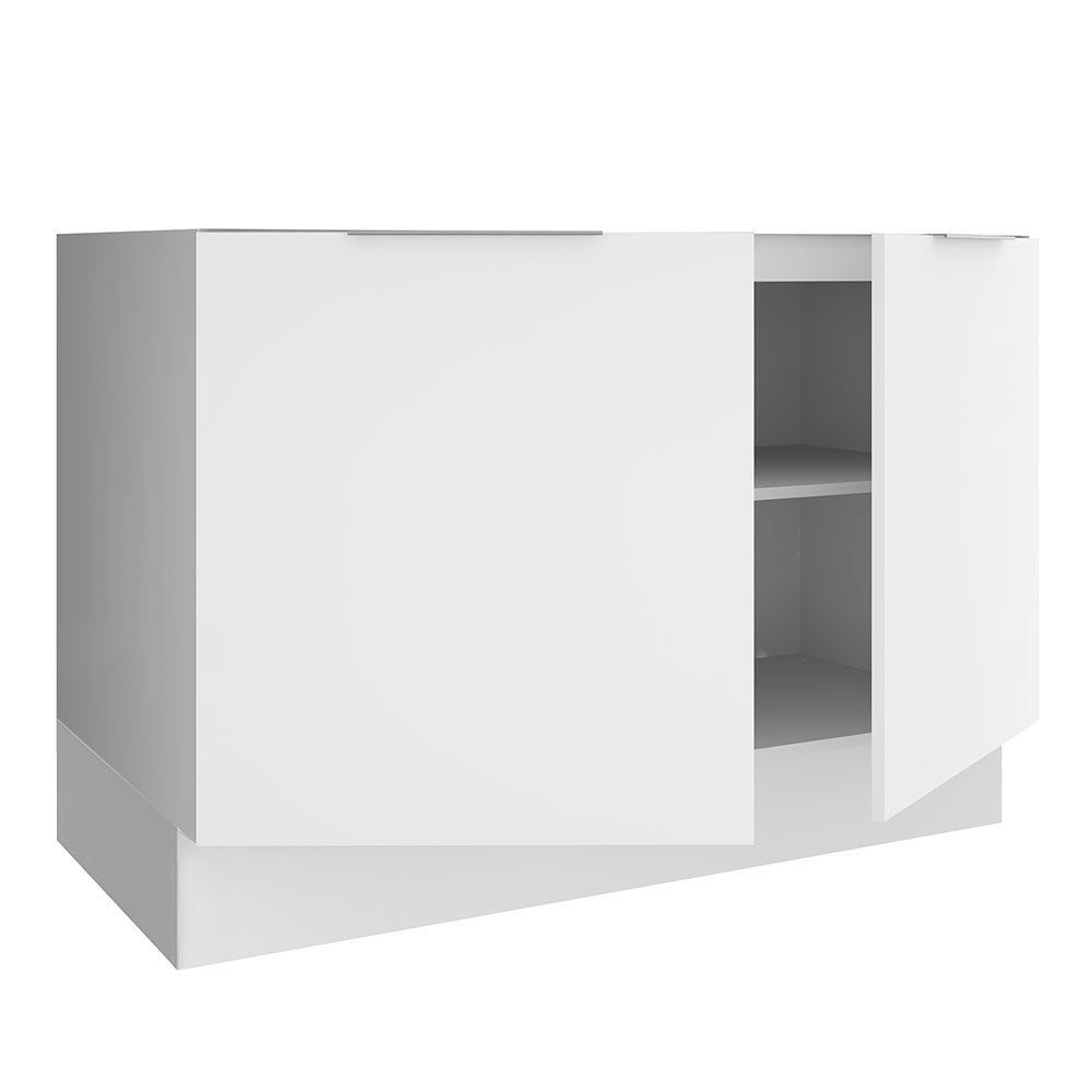 Bajo Mesada 120 cm Sin cajones 2 Puertas Stella Blanco