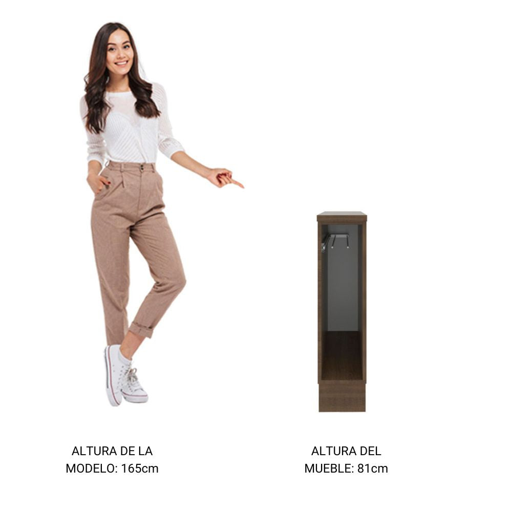 Bajo Mesada 20 cm Porta repasador para Cocinas Marrón Glamy Madesa