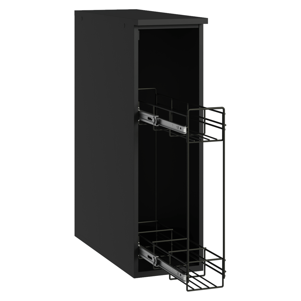Bajo Mesada Especiero 20 cm Flotante Negro Nice Madesa