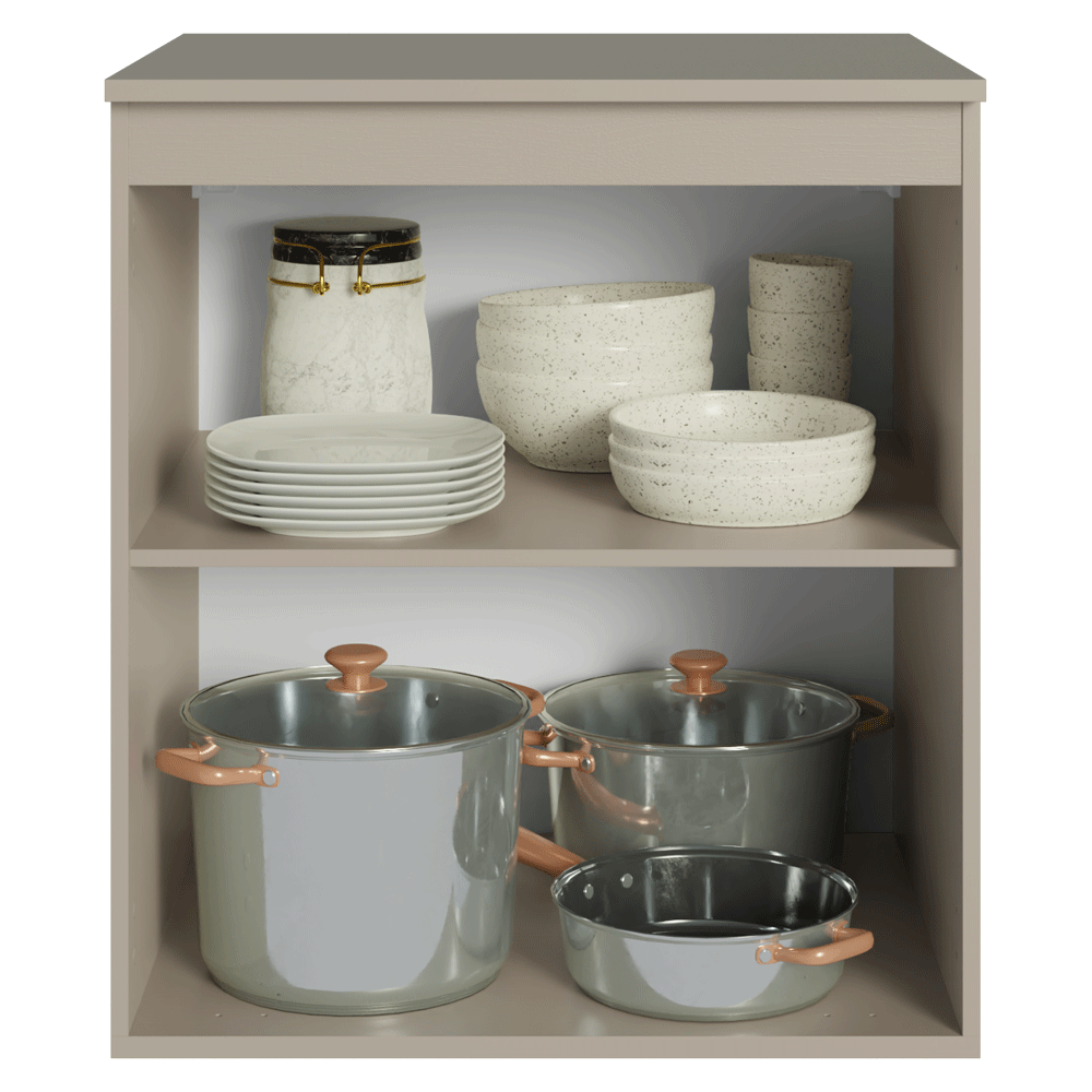 Bajo Mesada 60 cm Sin cajones 1 Puerta Nice Crema