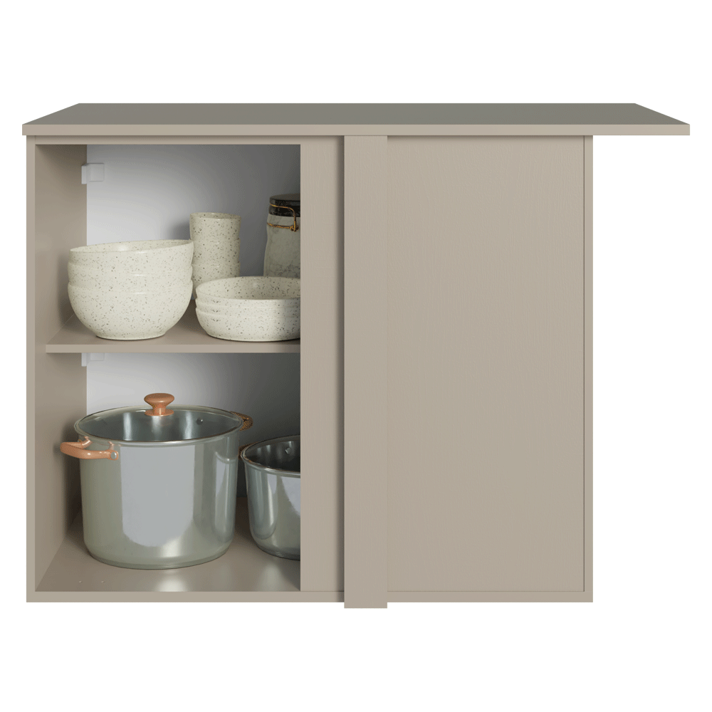 Bajo Mesada 93 cm Sin cajones 1 Puerta Nice Crema