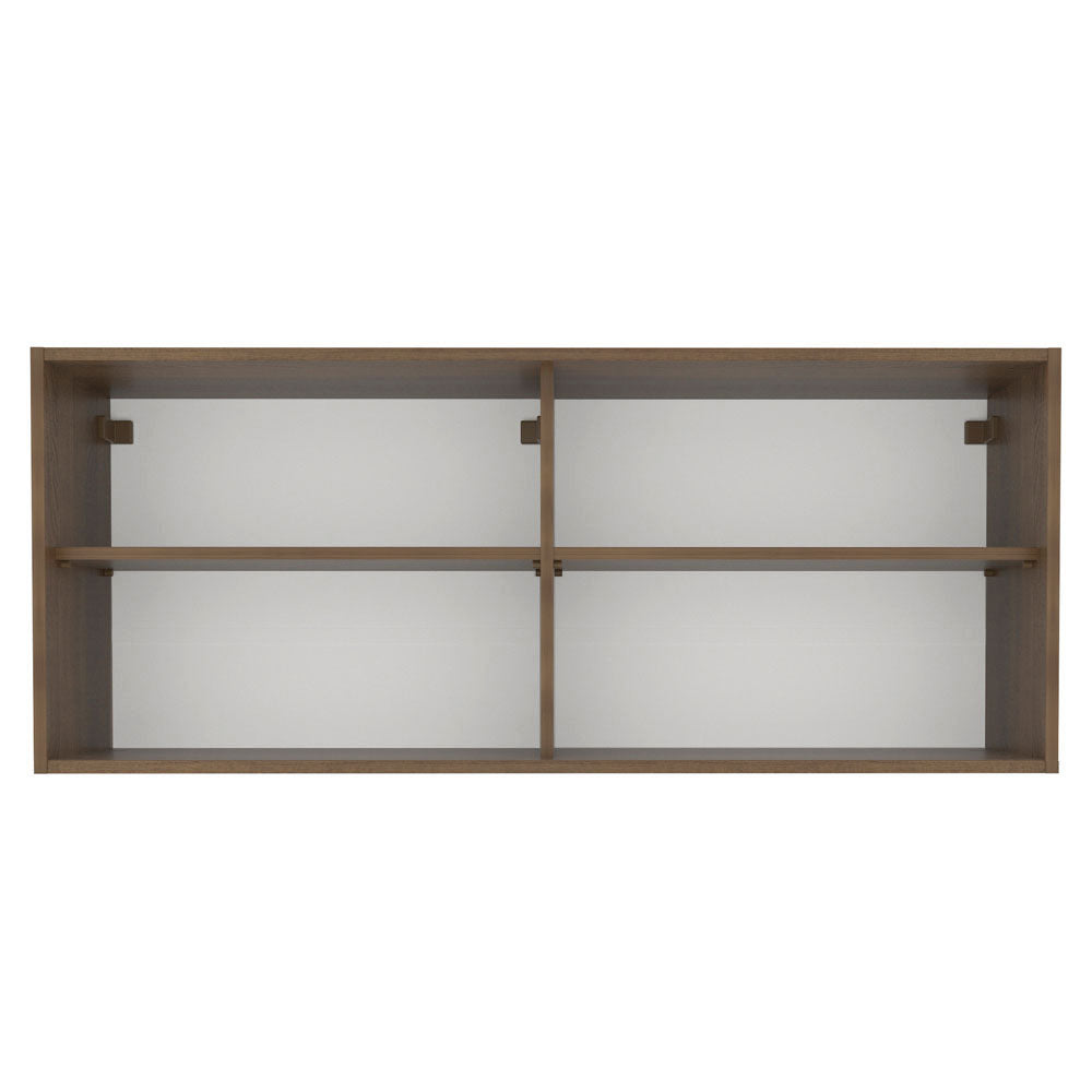 Alacena 120 cm 2 Puertas de Vidrio Reflectivo para Glamy, Lux, Agata y Reims Marrón