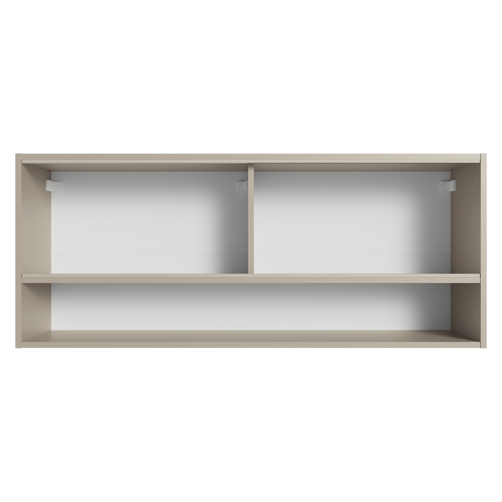 Alacena 120 cm 2 Puertas Correderas de Vidrio Reflectivo 1 Nicho Nice Crema