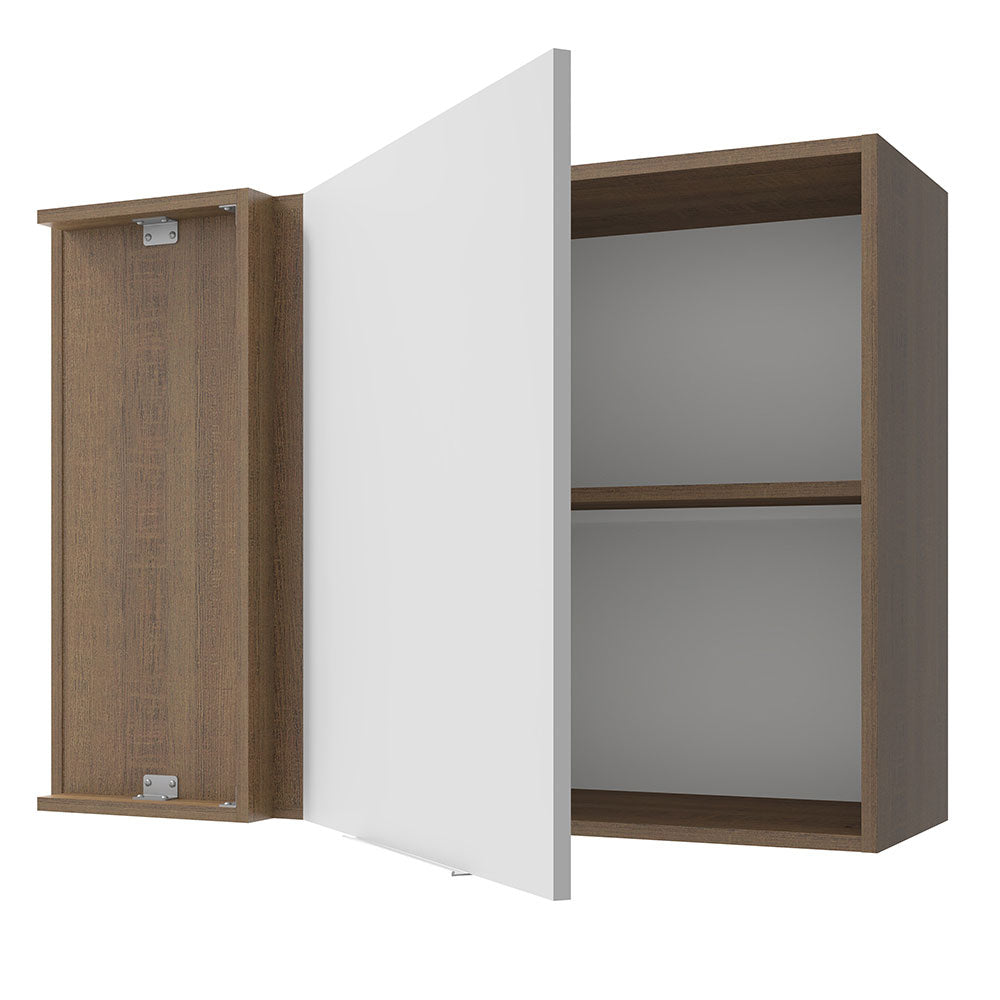 Alacena 94 cm 1 Puerta Stella Marrón/Blanco