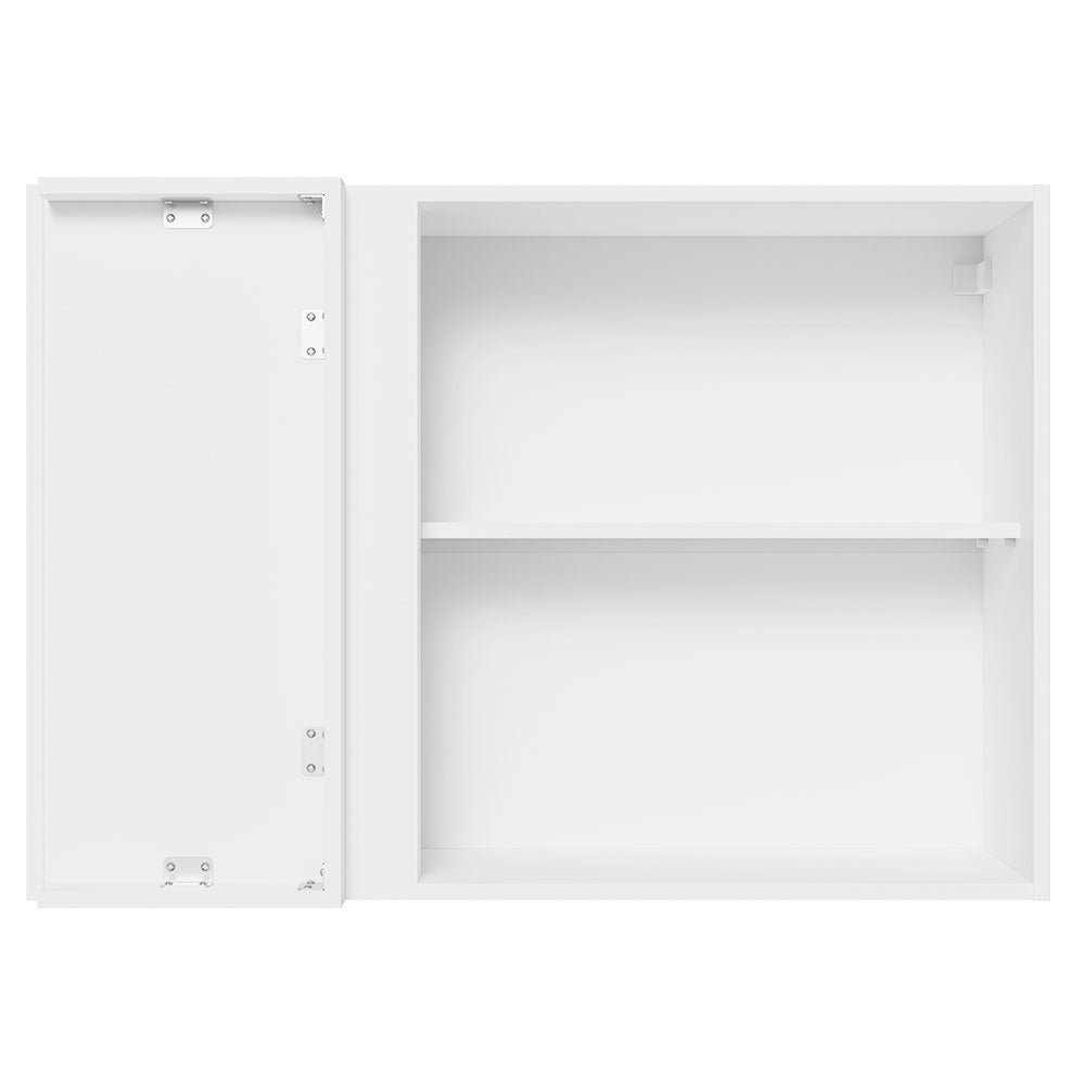 Alacena Cocina Esquinera 100% MDF 1 Puerta Blanco/Negro Acordes Madesa