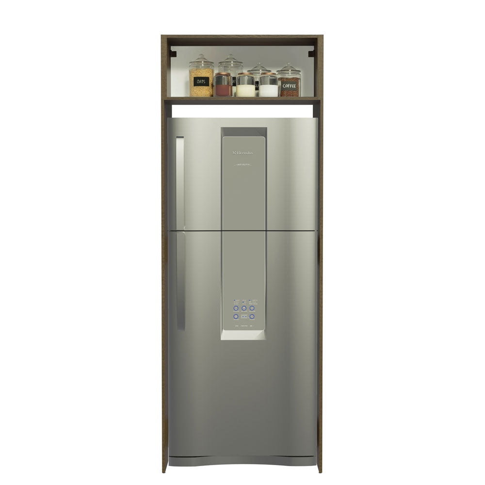 Mueble para Empotrar Heladera 1 Puerta Abatible Marrón Stella Madesa