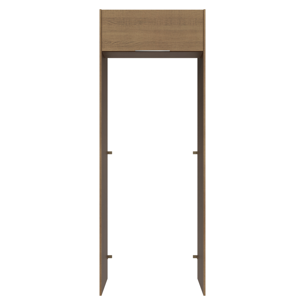 Mueble para empotrar Heladera 83 cm 1 Puerta Rebatible Marrón Stella Madesa