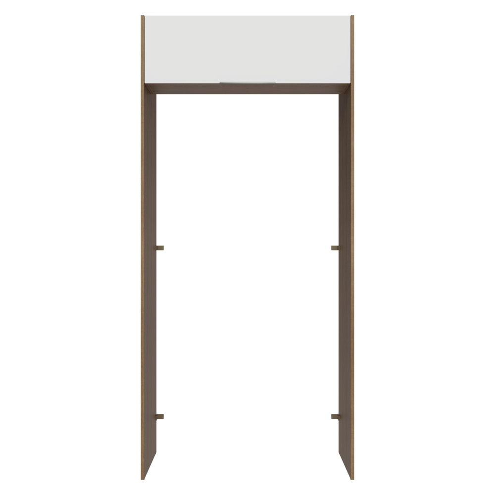 Mueble para empotrar Heladera 103 cm 1 Puerta Abatible Marrón/Blanco Stella Madesa