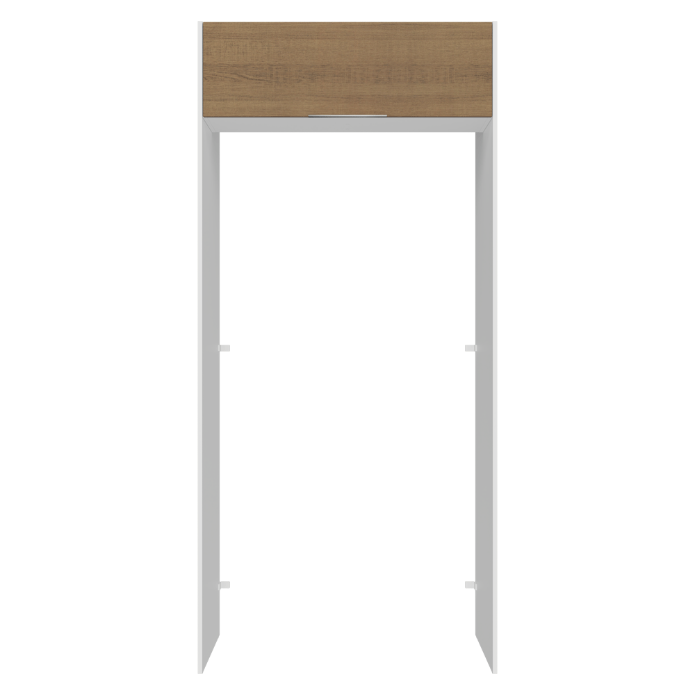Mueble para empotrar Heladera 103 cm 1 Puerta Abatible Blanco/Marrón Stella Madesa