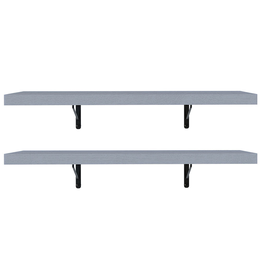 Kit 2 Estantes Suspendidas para Cocina 60 cm con Soporte Gris