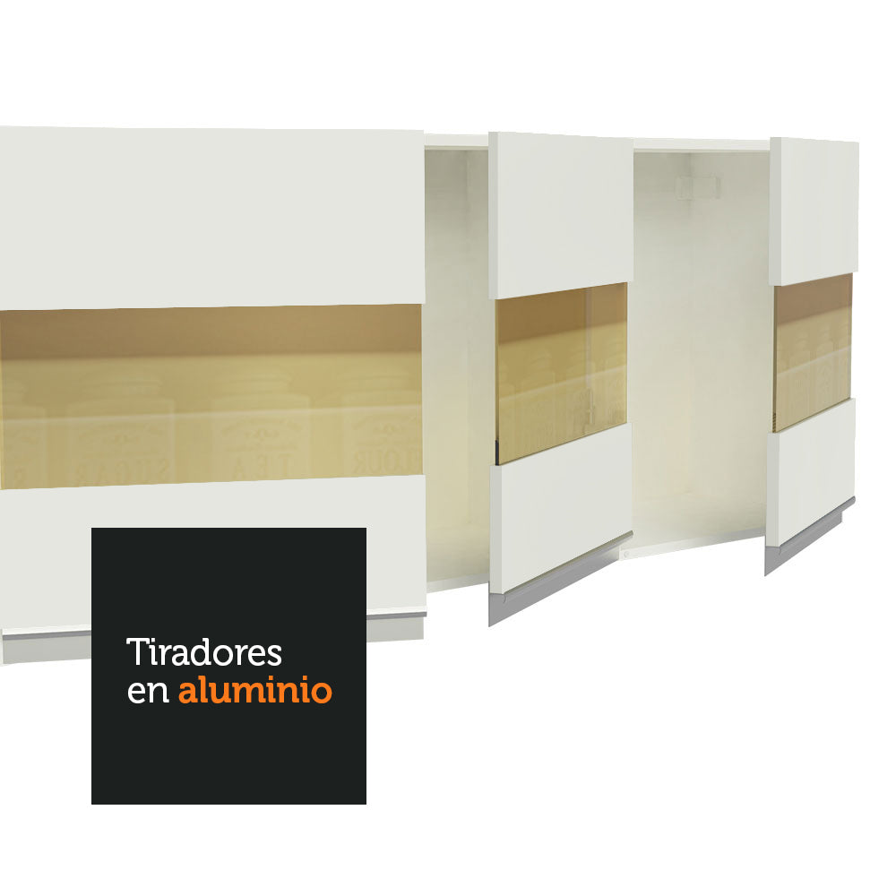 Cocina Compacta 100% MDF 180 cm Blanco Smart Madesa 01