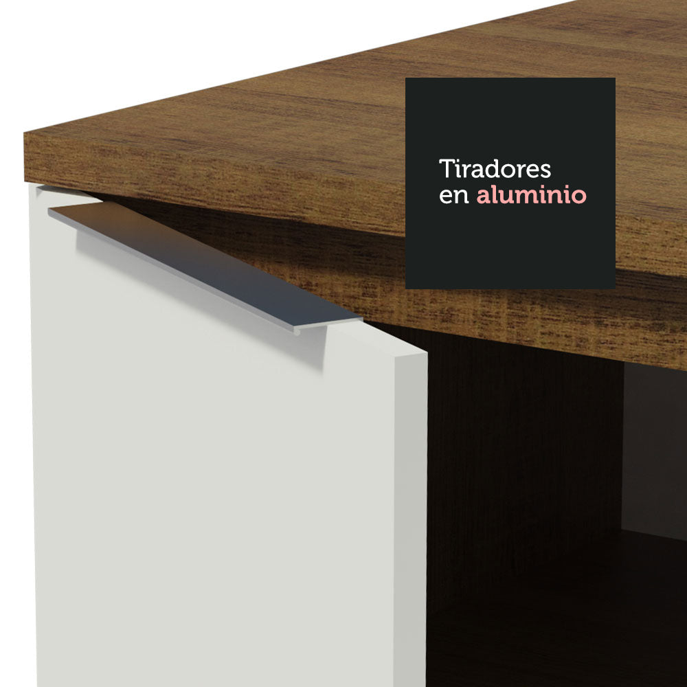 Combo Completo de Cocina 350 cm Marrón/Blanco Stella Madesa 01
