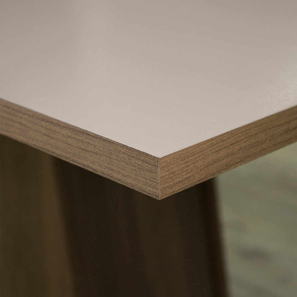 Juego de Comedor Mesa con Tapa de Madera 4 Sillas Livia Madesa - Marrón/Crema/Imperial