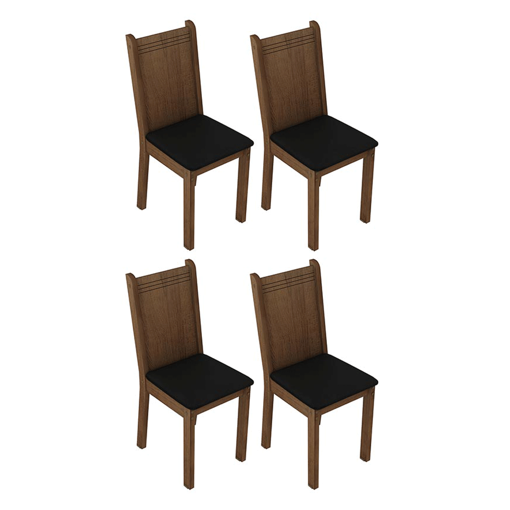 Juego de Comedor con Mesa y 4 Sillas Madesa Camélia MN 01