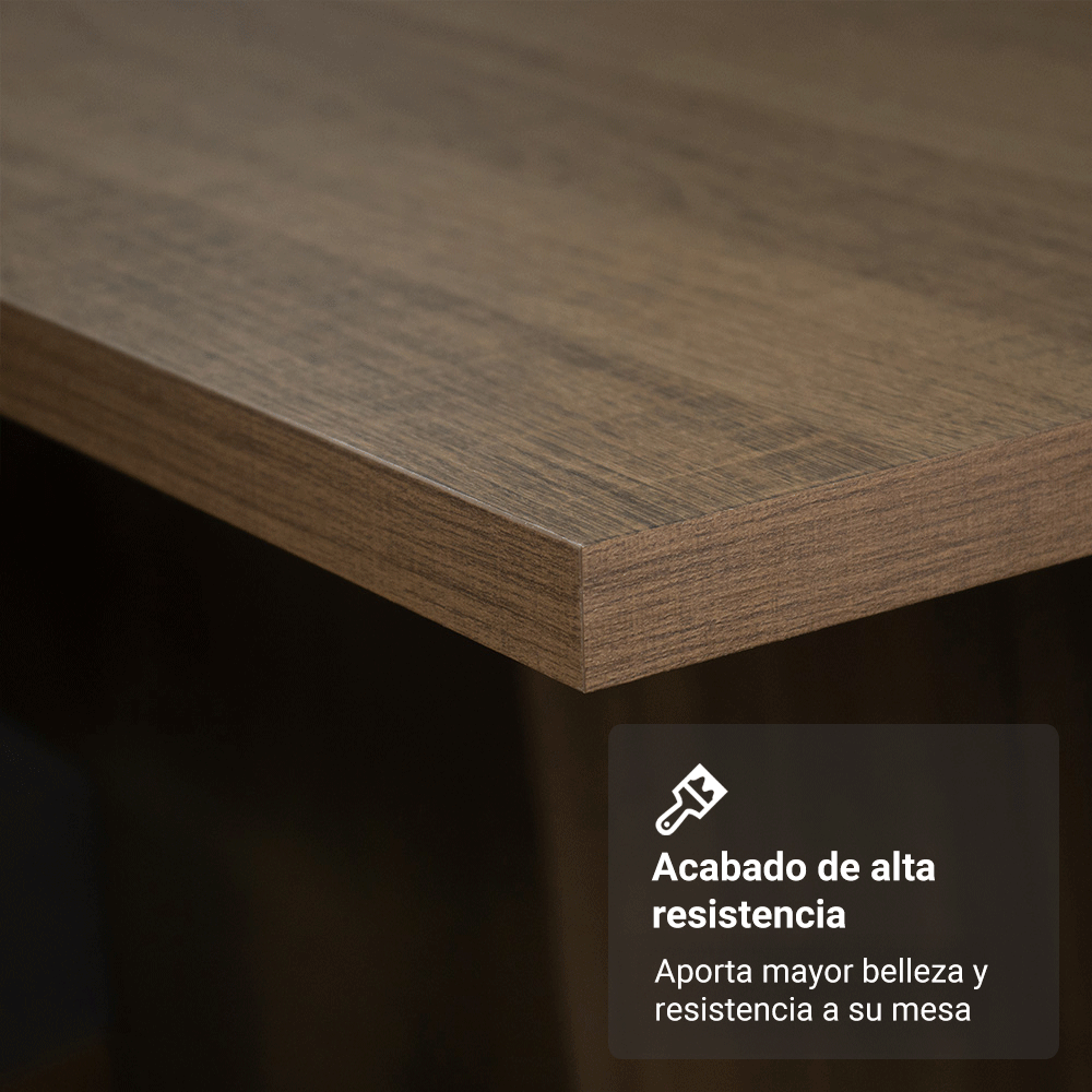 Juego de Comedor Mesada de Madera 6 Sillas Leon Marrón/Imperial