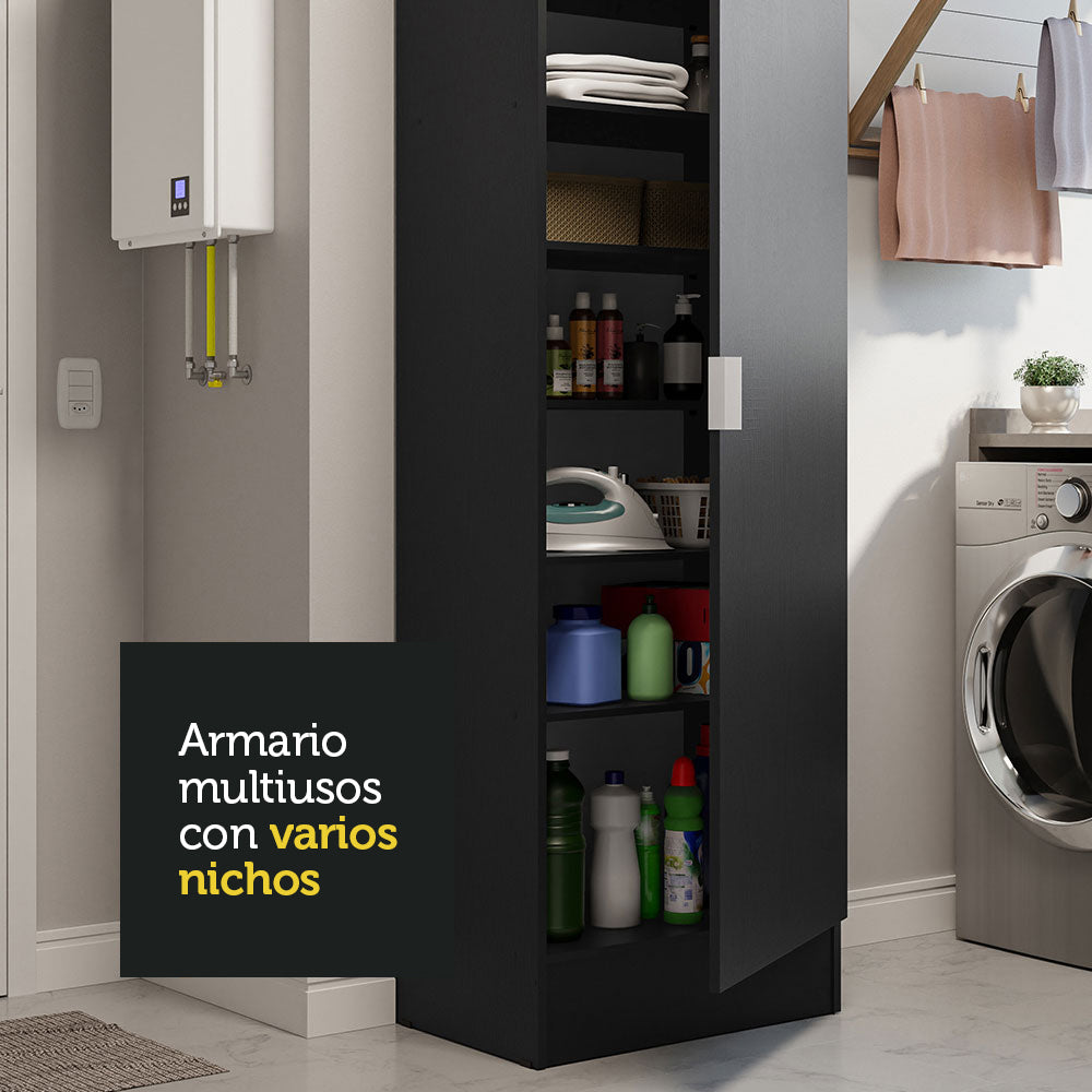 Armário Multiuso 60 cm 1 Purta Negro Madesa