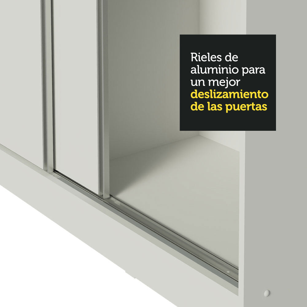 Ropero Placard Madesa Montana 4 Puertas Blanco