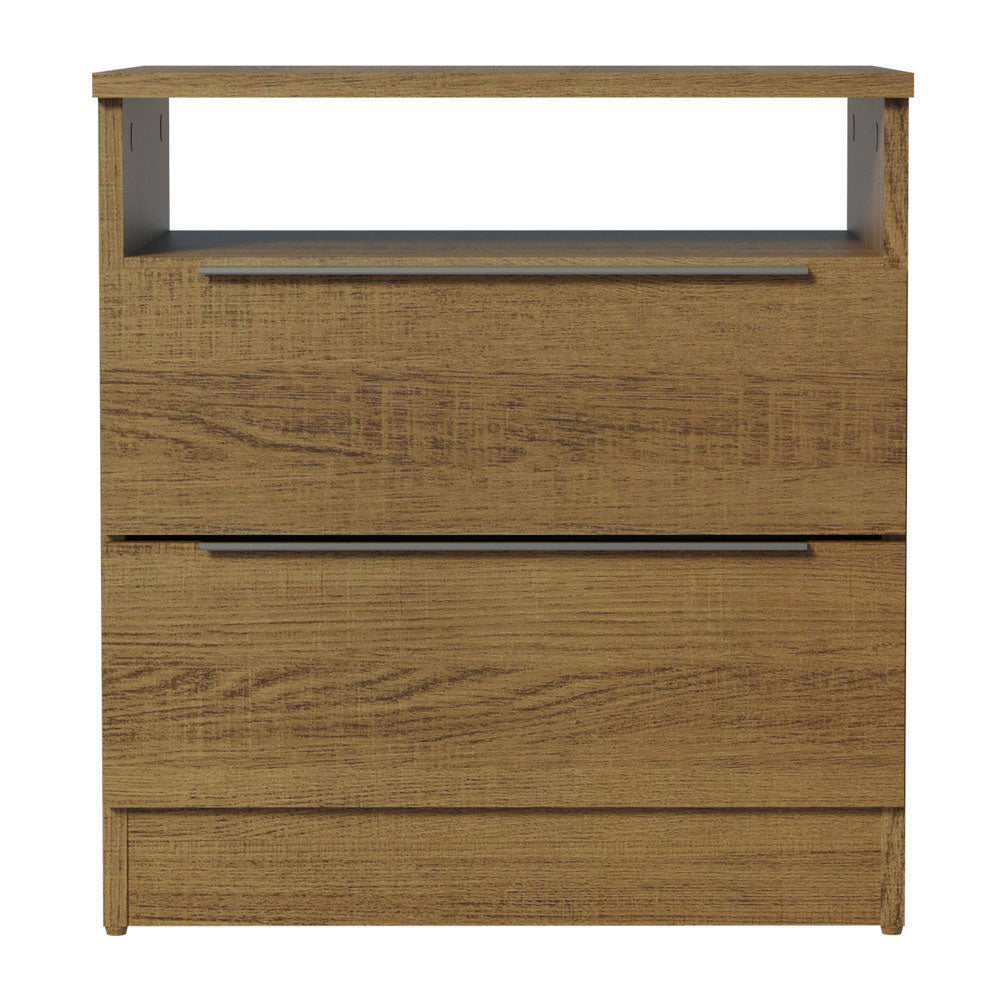 Mesa de Luz 3227 2 Cajones Marrón