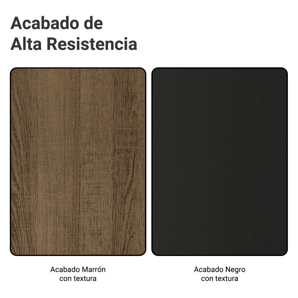 Mesa de Comedor Rectangular con Tapa de Madera 5363 Marrón/Negro