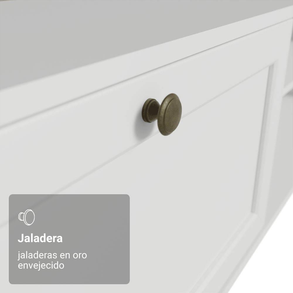 Rack para TV hasta 80 Pulgadas 218 cm 2 Puertas Blanco Vik Madesa