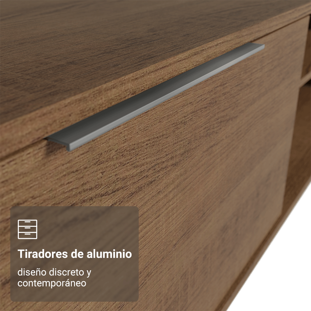 Rack para TV hasta 80 Pulgadas 218 cm 2 Puertas Marrón Stella Madesa