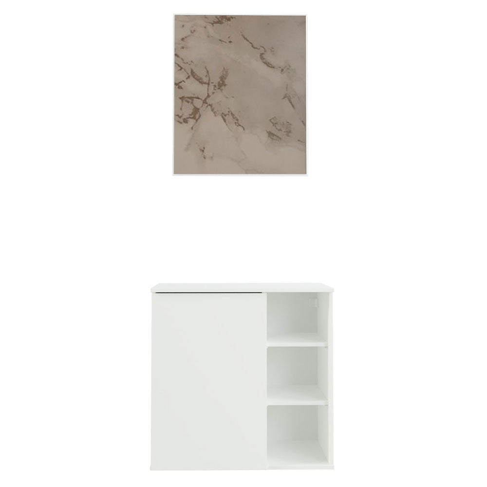 Bajo Mesada con Espejo para Baño 60 cm Blanco Madesa