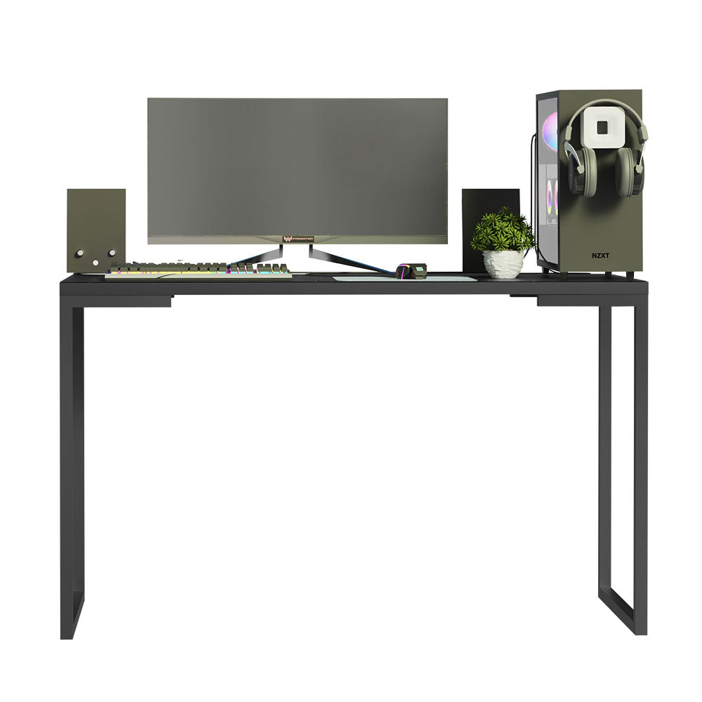 Mesa de Oficina Industrial Preta 120 cm Nero Marquina Madesa