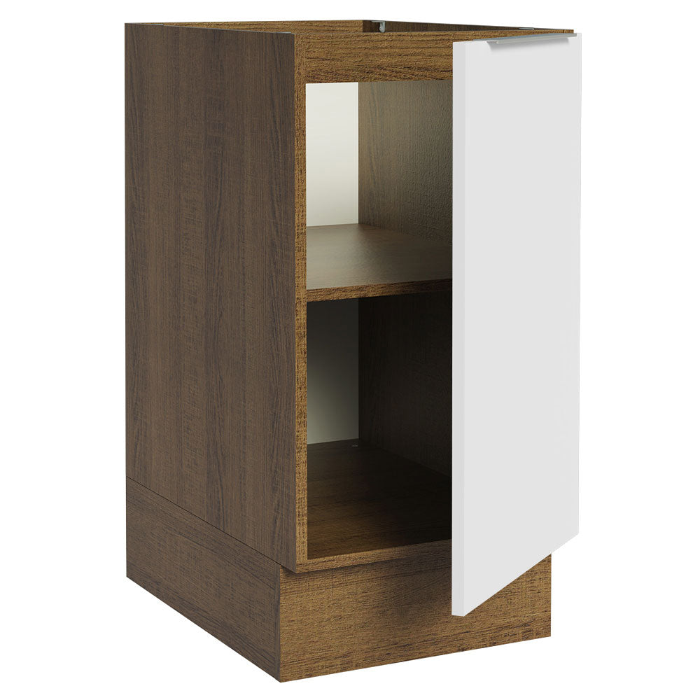 Bajo Mesada Cocina 40 x 60 cm 1 Puerta (Sin Mesada) Marrón/Blanco Stella Madesa