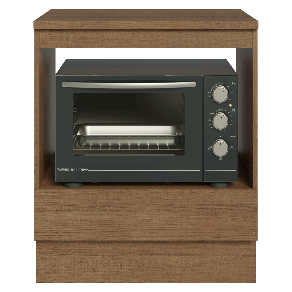Bajo Mesada para Horno/Microondas 70 x 60 cm 1 Cajón (Con Mesada) Marrón Madesa