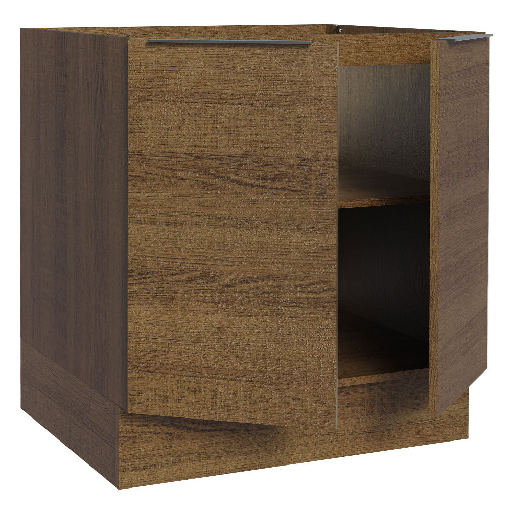 Bajo Mesada Cocina 80 x 60 cm 2 Puertas (Sin Mesada) Marrón Stella Madesa