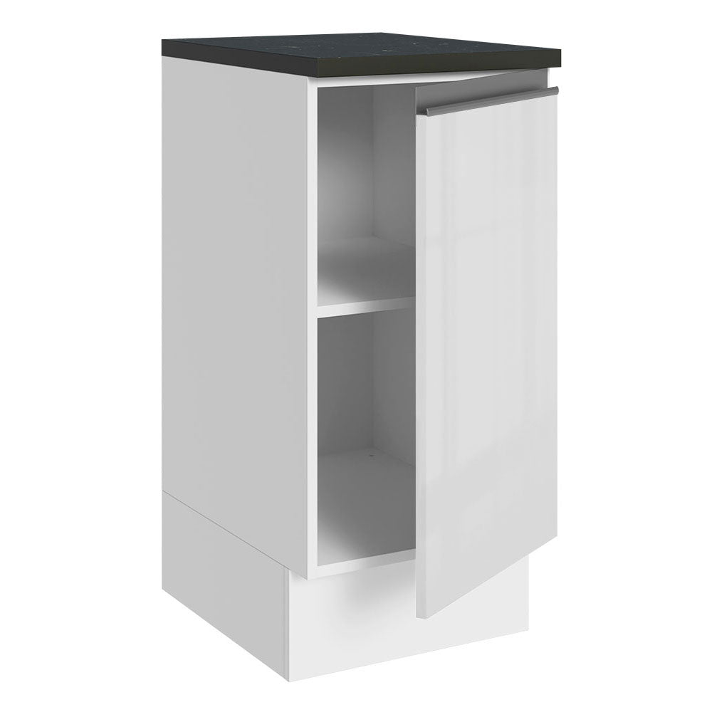 Bajo Mesada Cocina 100% MDF 35 cm 1 Puerta Frente Blanco Brillante Acordes Madesa