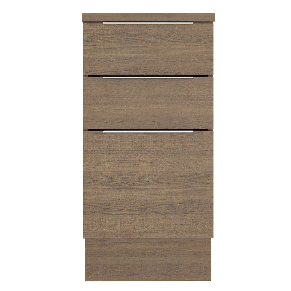 Bajo Mesada Cocina 40 cm 3 Cajones Marrón Stella Madesa