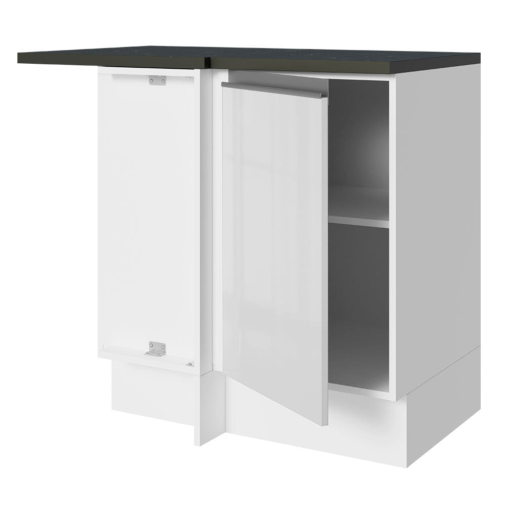 Bajo Mesada Cocina Esquinera 100% MDF 1 Puerta Blanco Brillante Acordes Madesa