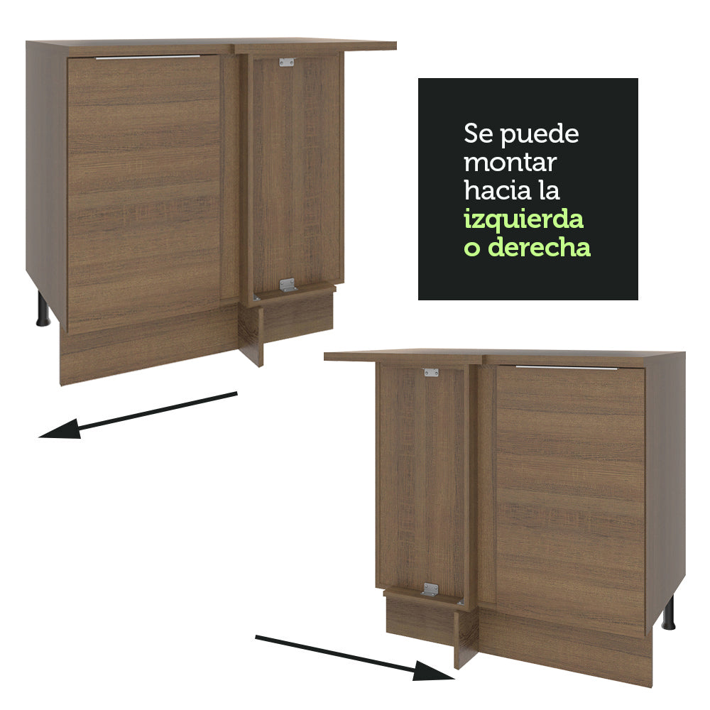 Bajo Mesada 94 cm Sin cajones 1 Puerta Stella Marrón