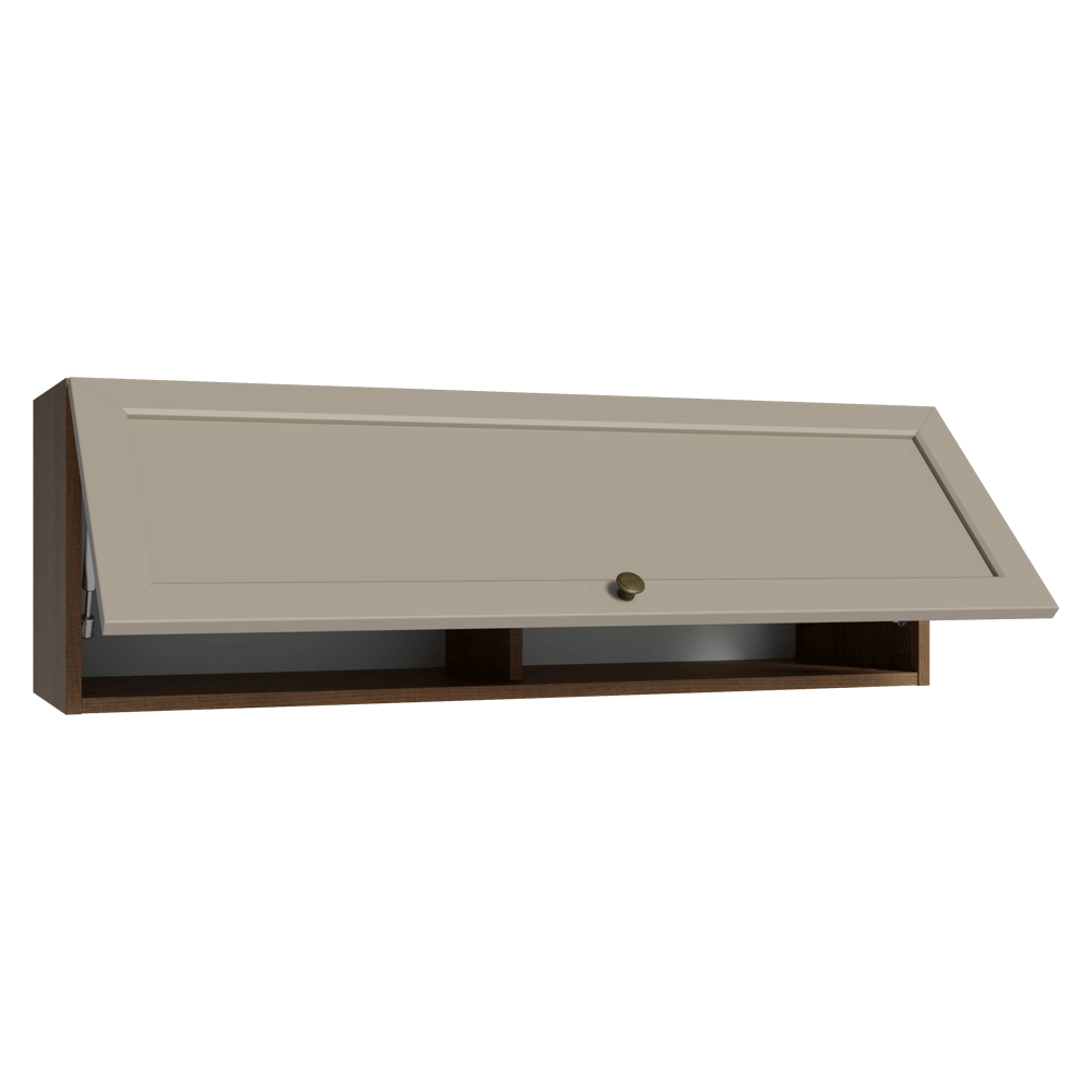 Alacena Cocina 100 cm 1 Pueta Abatible Marrón/Crema Vik Madesa