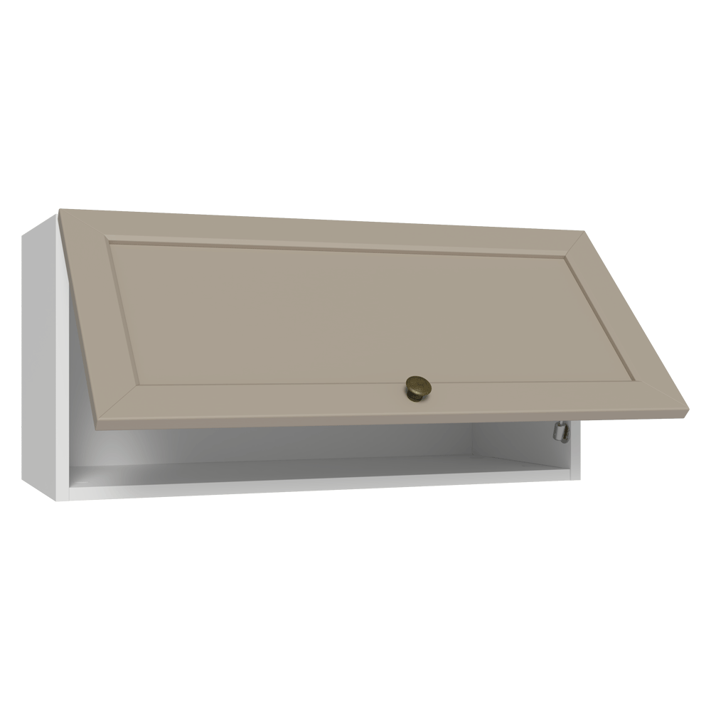 Alacena Cocina 70 cm 1 Pueta Abatible Blanco/Crema Vik Madesa