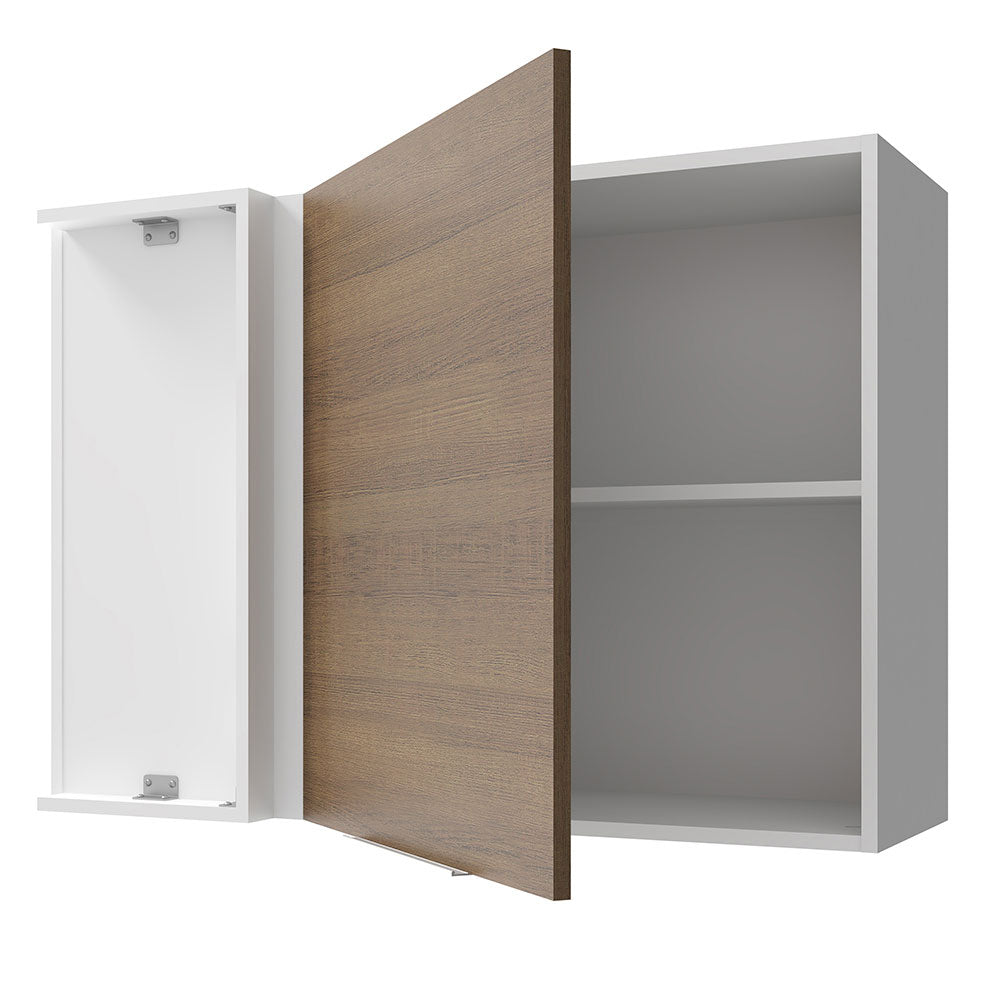 Alacena 94 cm 1 Puerta Stella Blanco/Marrón