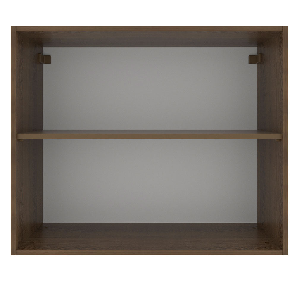 Alacena Cocina 80 cm 2 Puertas Marrón/Blanco Stella Madesa