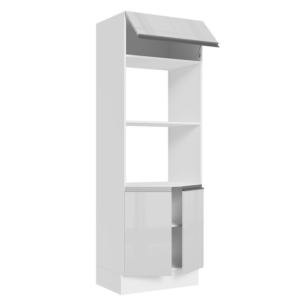 Mueble de Cocina para Horno Para 2 Hornos 100% MDF Blanco Brillante Acordes Madesa