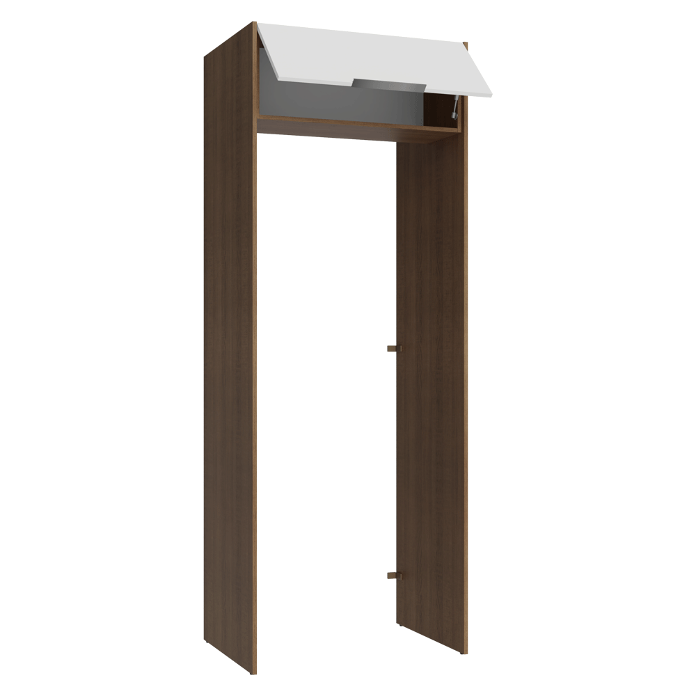 Mueble para empotrar Heladera 83 cm 1 Puerta Rebatible Marrón/Blanco Stella Madesa
