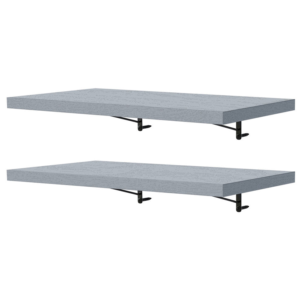 Kit 2 Estantes Suspendidas para Cocina 60 cm con Soporte Gris
